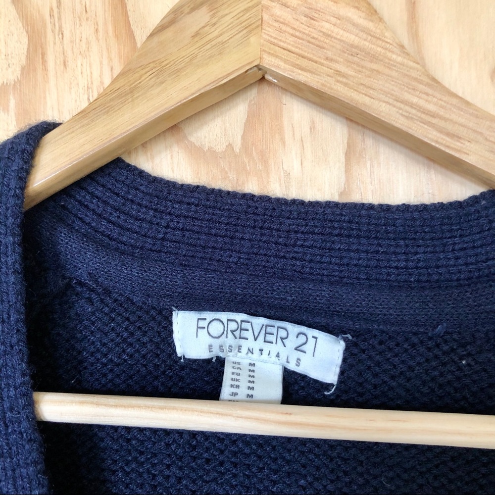 F21 • Navy Blue Cardigan - Picture 3 of 3